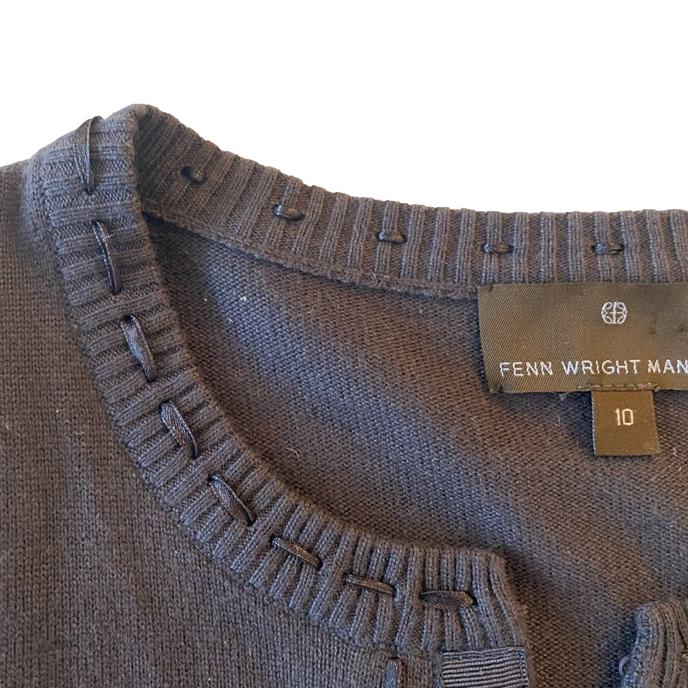 Fenn Wright Manson Cardigan with Silk, Cashmere, Polymide, and viscose Sz 10Y - Picture 4 of 6